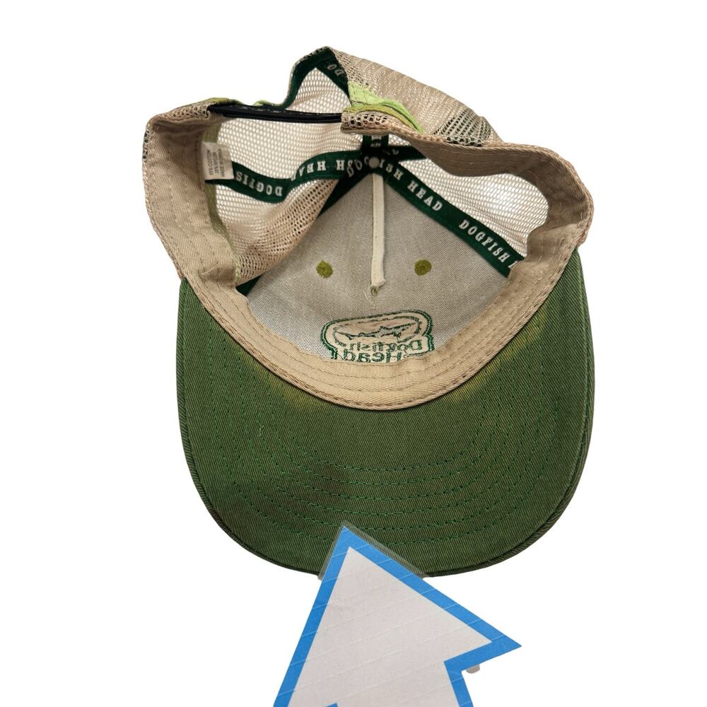 DOGFISH HEAD Brewery Striped Mesh SnapBack Hat One Size Adult Green Logo Cap - Picture 7 of 8